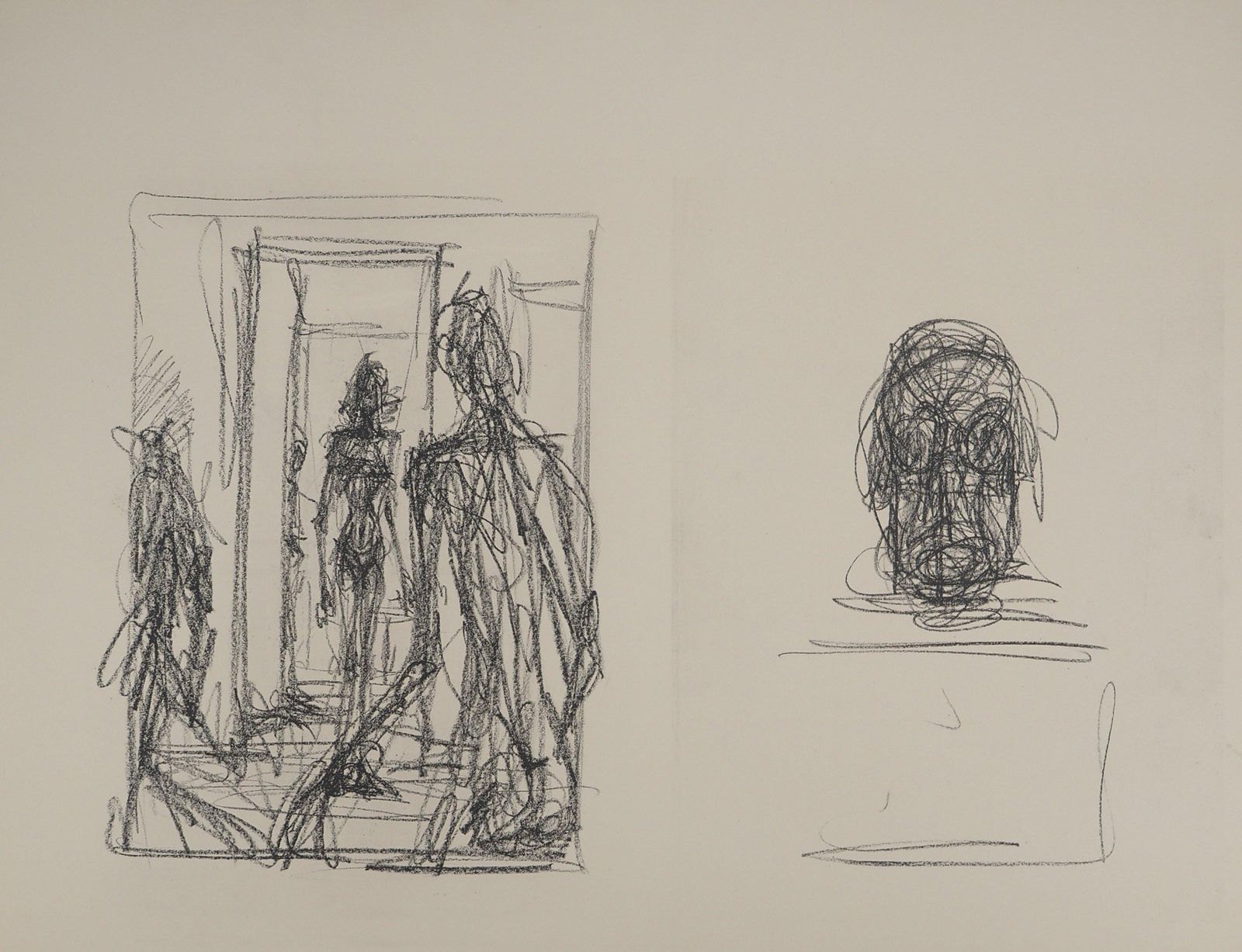 Alberto Giacomettiannette Standing In The Studio   Original Lithograph On Arches Vellum