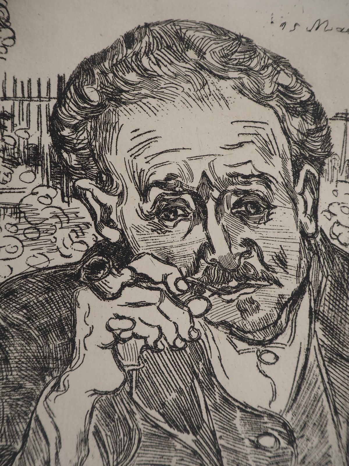 Portrait Of Docteur Gachet (Man With A Pipe)   Etching (Second Edition)2020 photo for sale