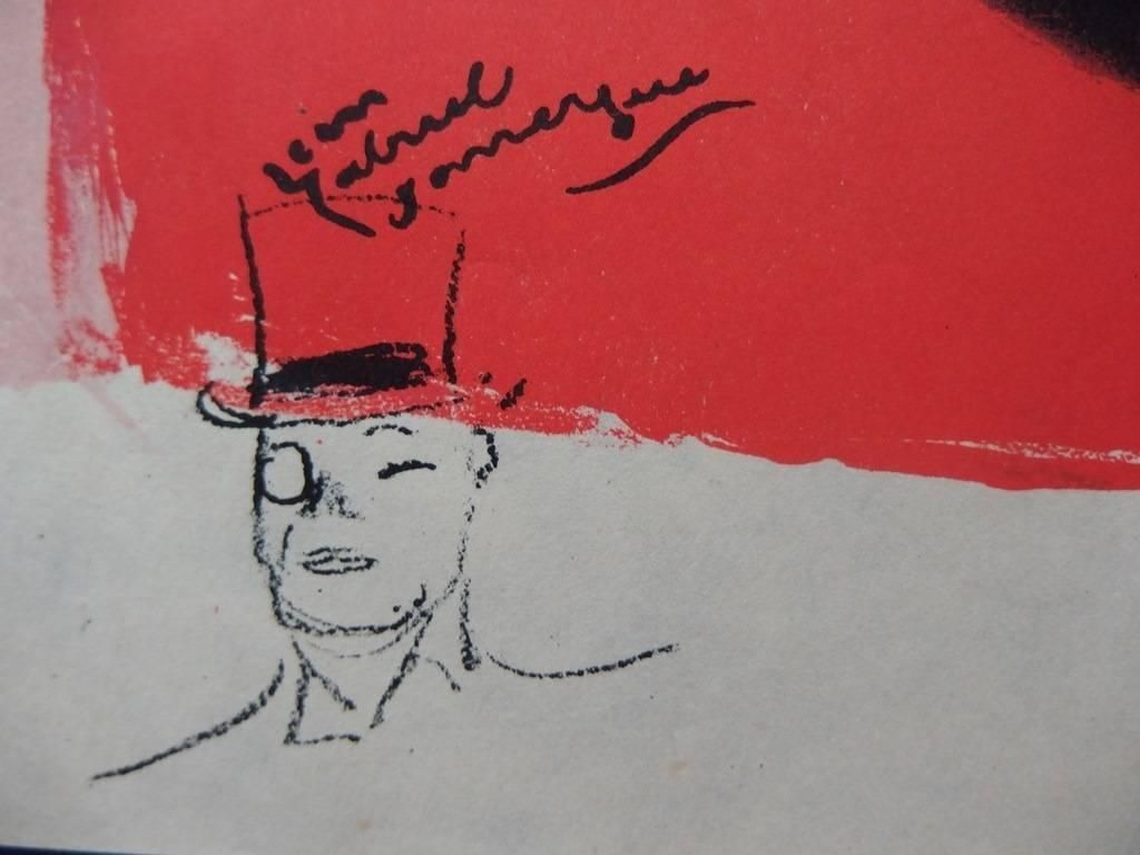 Jean Gabriel Domergueparis : Going At Maxim's Cafe   Original Lithograph   Mourlot, 19561956 photo furniture