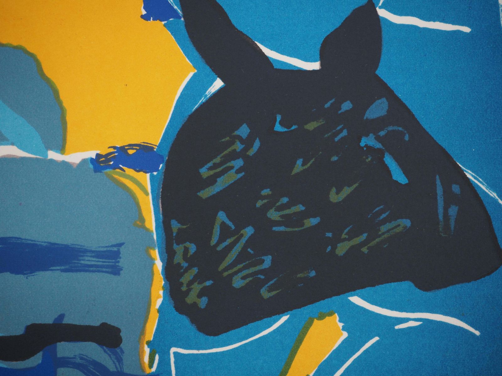Pierre Ambrogianilovers In Blue   Original Lithograph, Stamp Signature photo vinterior