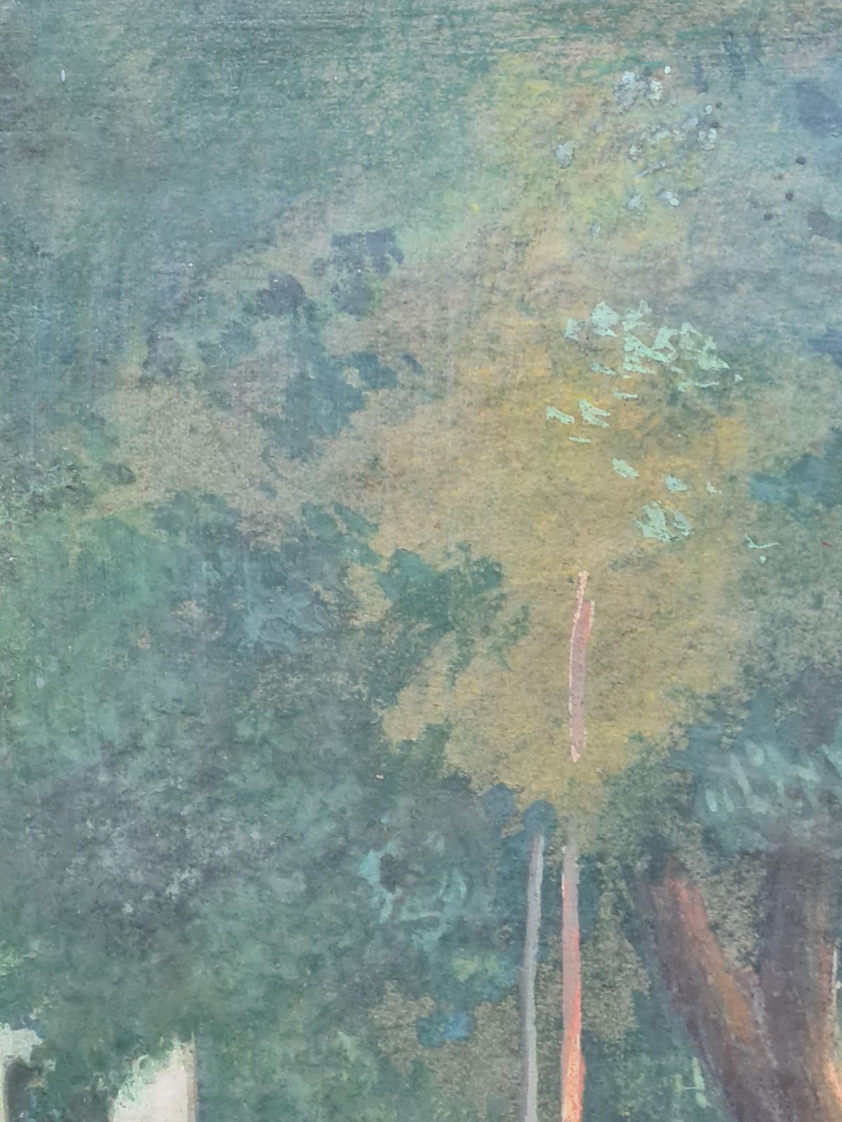 Post Impressionist Garden View, Lady Picking Flowers, Circle Of Edouard Vuillard1920s photo 867.0