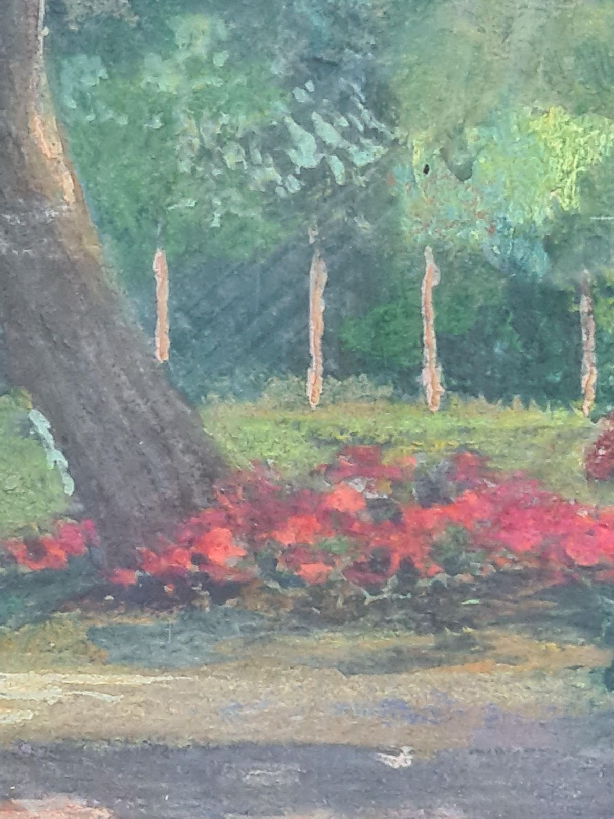 photo furniture Post Impressionist Garden View, Lady Picking Flowers, Circle Of Edouard Vuillard1920s