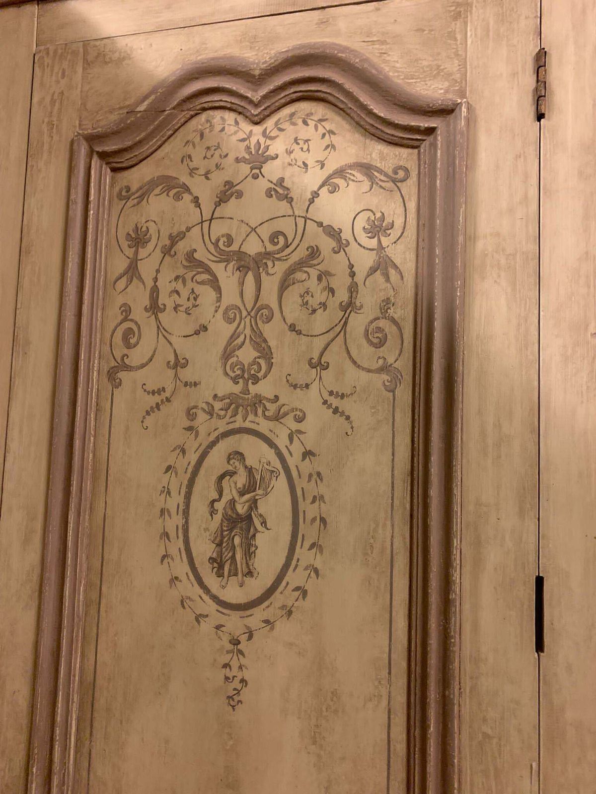 photo for sale Lacquered Wood Wall Paneling Boiserie Complete With Two Doors, France