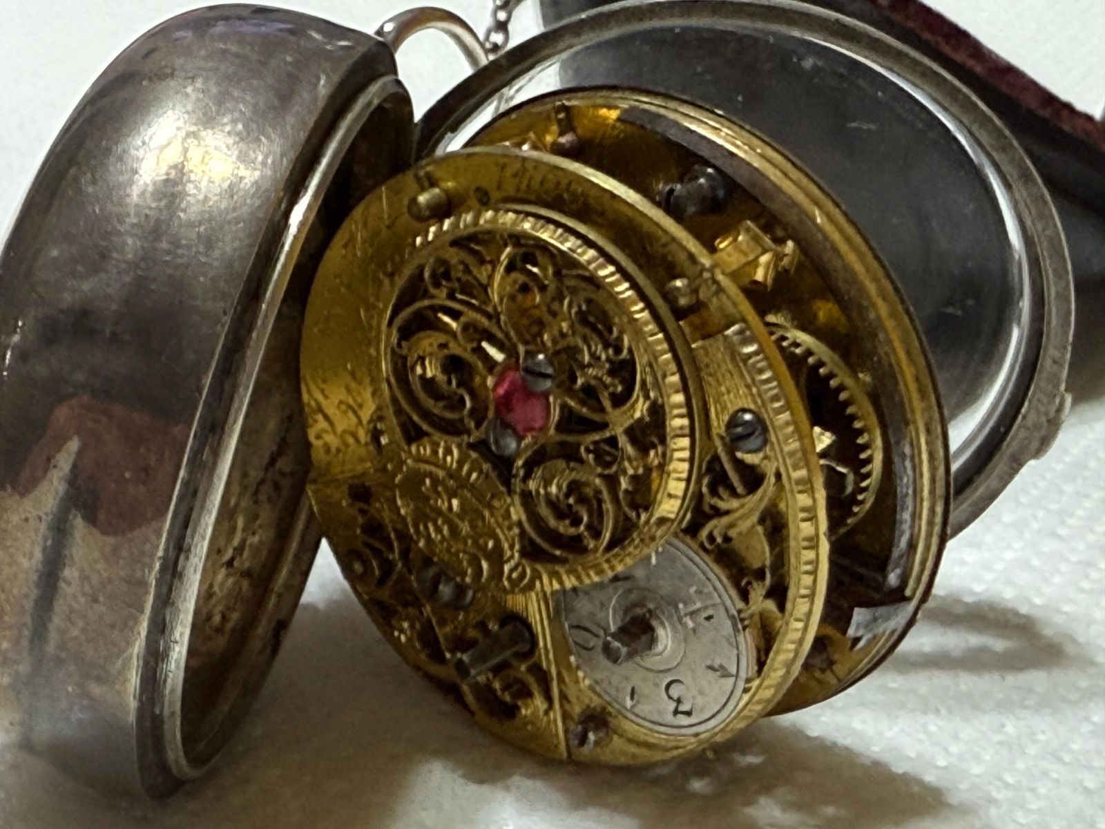 Silver Travel Clock 1700 Jean Et Michel Vieusseux photo vinterior