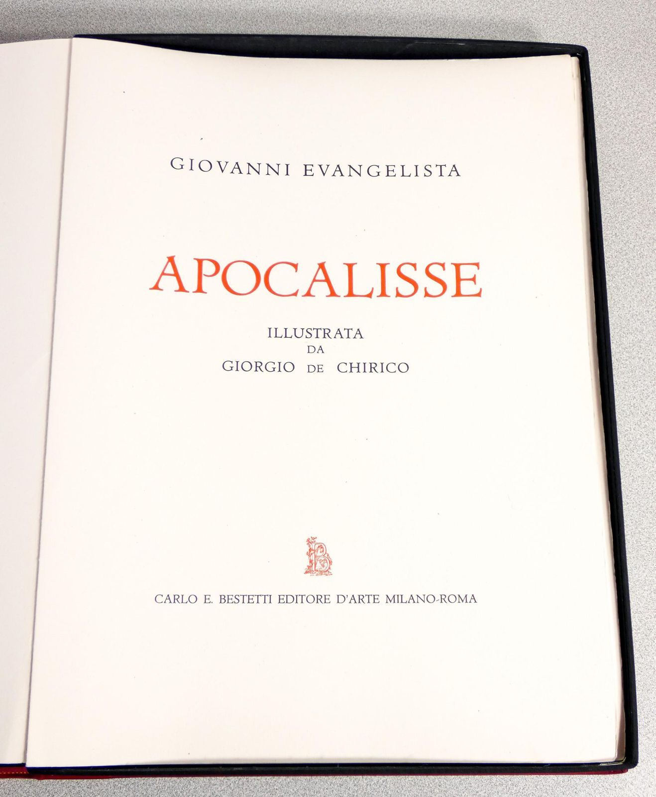 Apocalypse Of S. John With 22 Drawings By Giorgio De Chirico, Autographed photo for sale