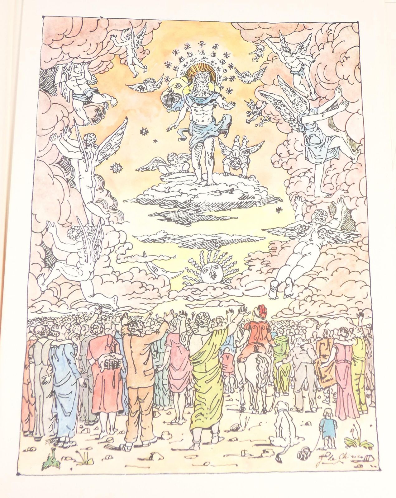 2036.0 Apocalypse Of S. John With 22 Drawings By Giorgio De Chirico, Autographed photo