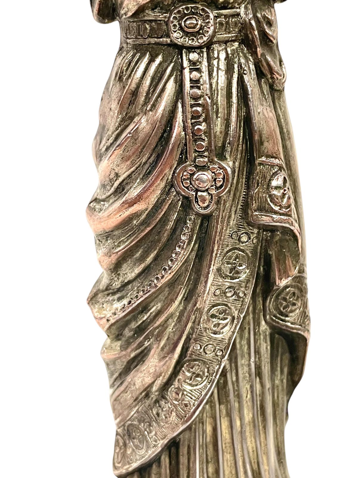 19th Century Silvered Bronze Table Psyche Mirror photo for sale