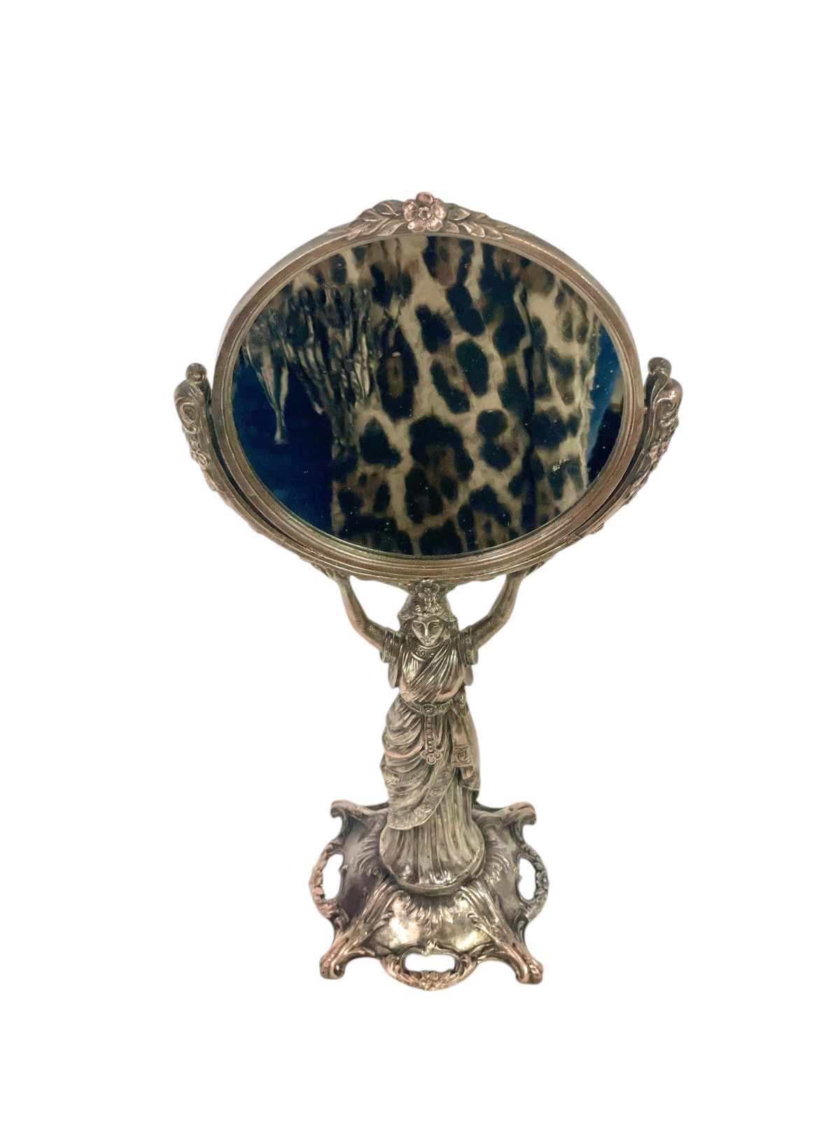 photo vinterior 19th Century Silvered Bronze Table Psyche Mirror
