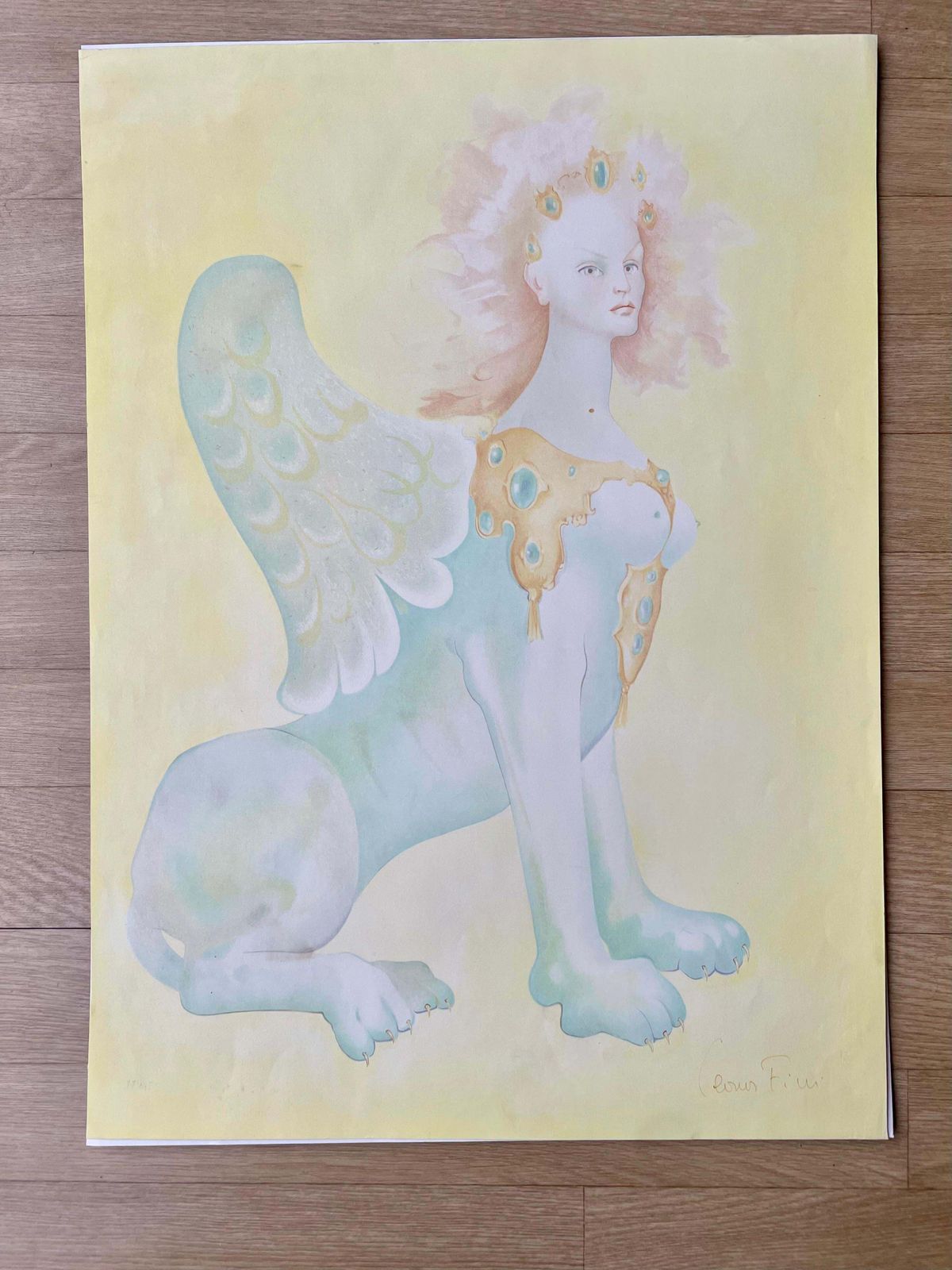 Leonor Fini  Sphinx Ariene  Rare Handsigned Print photo furniture