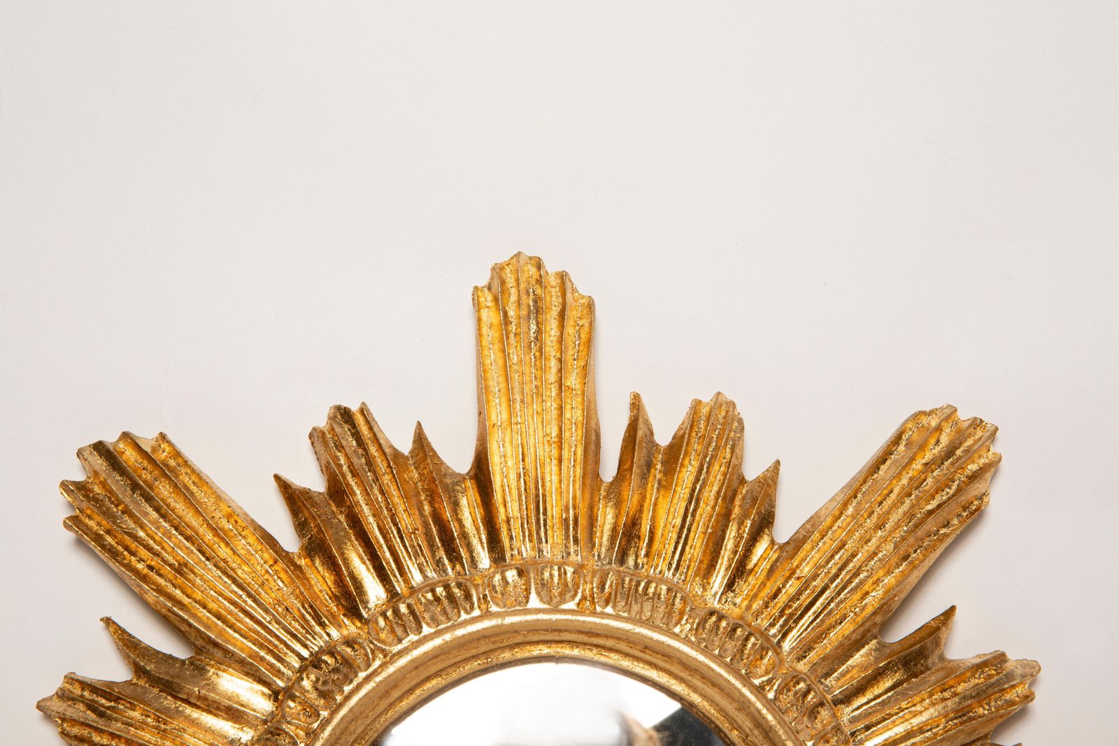 Mid Century, Modern Gold Italian Big Sunburst Mirror, Giltwood, 1960s photo buy