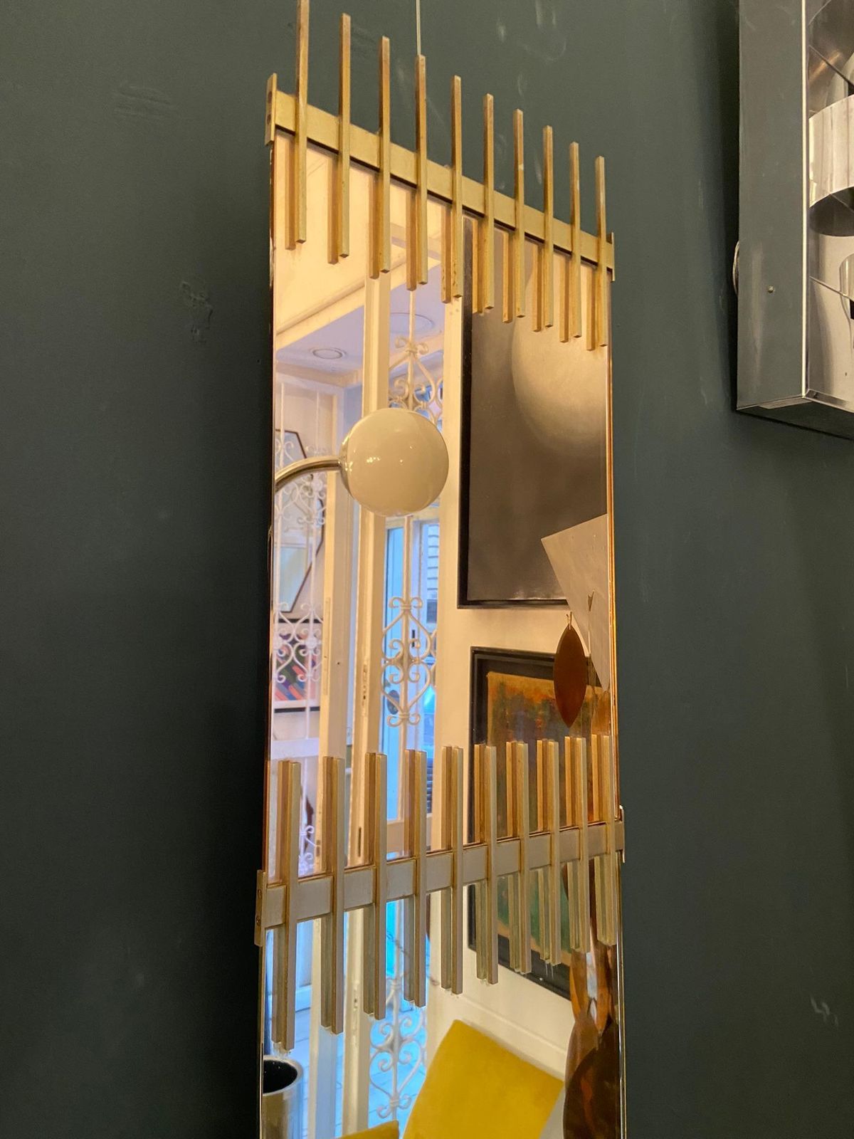 Ettore Sottsass For Santambrogio & De Berti Wall Mirror, Italy 1950s photo for sale