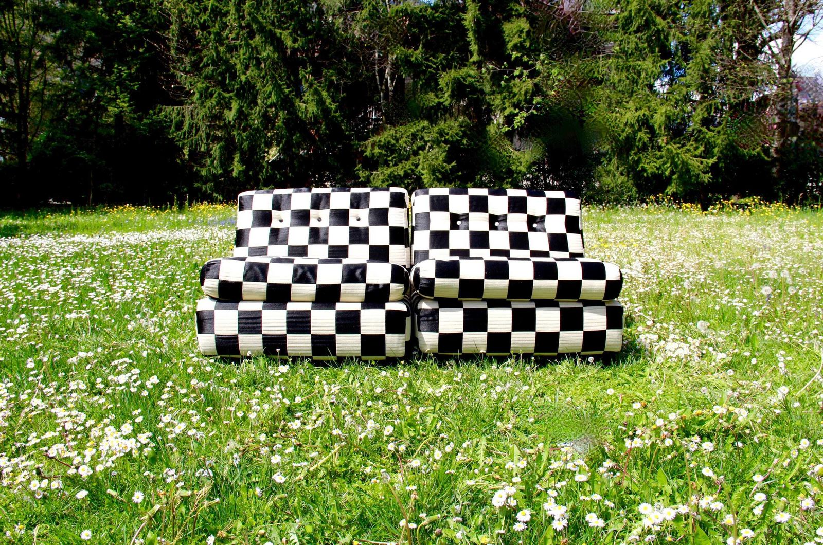 Scacco Matto, Vintage Modular Amanta Sofa Couch By M.Bellini For B&B, Italy, 1979