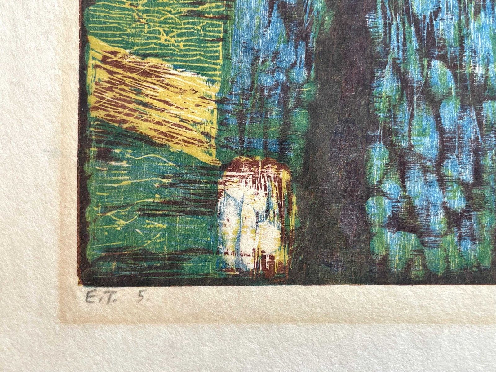 Seppo Mattinen (1927 2020) Vintage Original Mid Century Woodcut Print   Figurative Expressionist Art By Renowned Artist From Finland photo buy