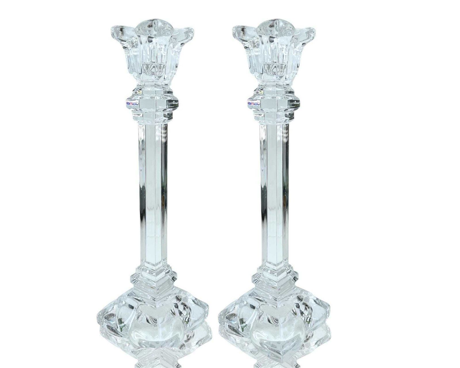 Vintage Art Deco Crystal Candlesticks Nachtmann | 2pcs