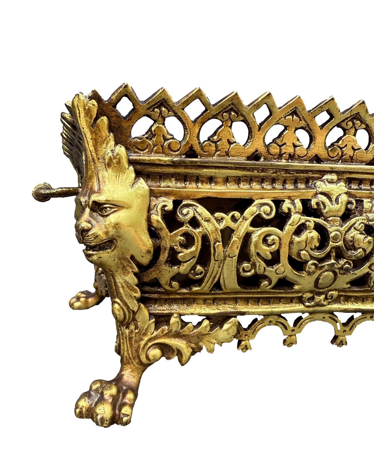 Antique French Gilt Bronze Jardinière, Circa 1920 Centerpiece, Gift For Her photo vinterior