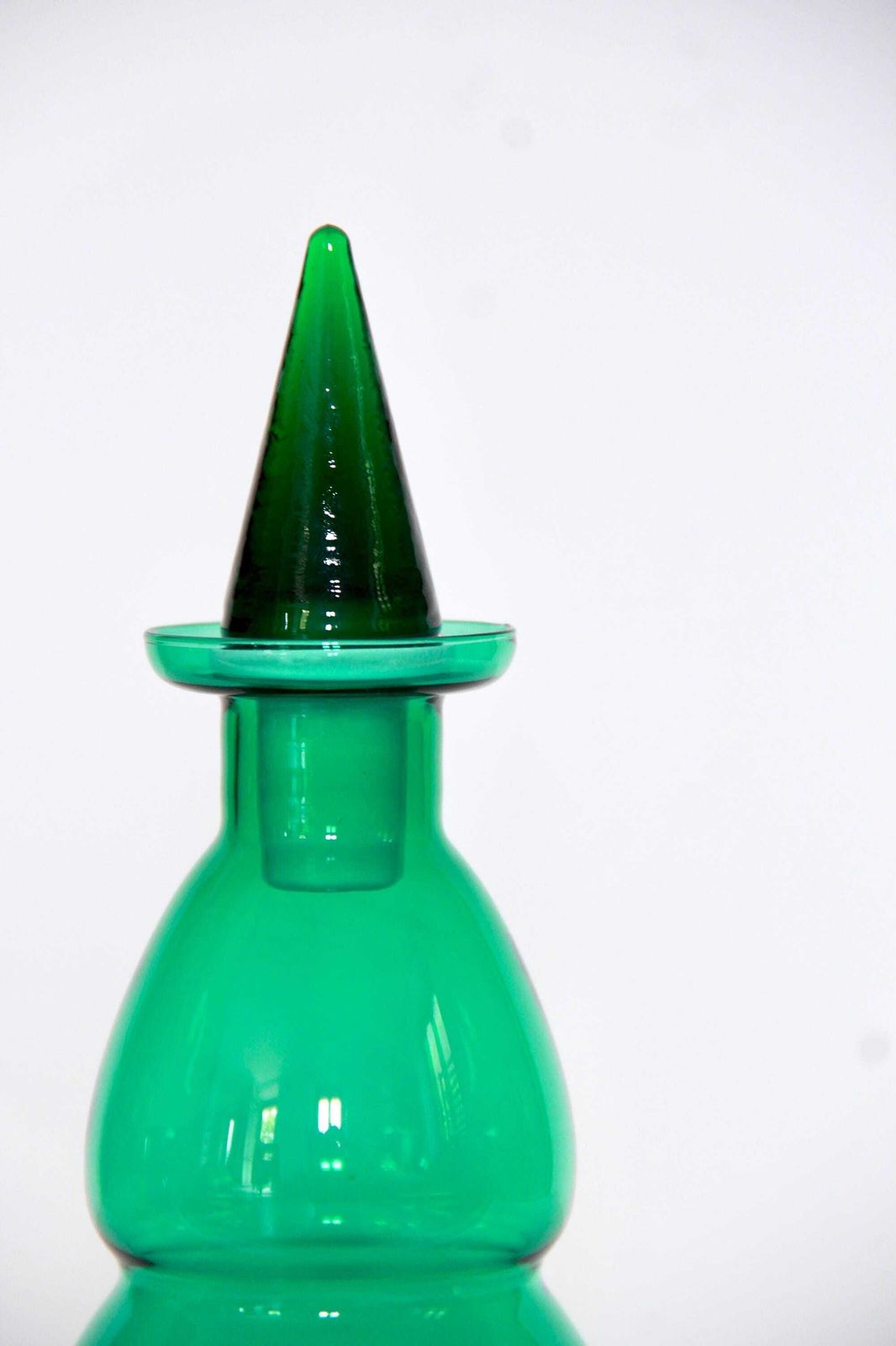 photo furniture Bottiglie, Vintage Collectible Murano Art Glass Bottle / Decanter By Carlo Moretti, Italy, 1980s