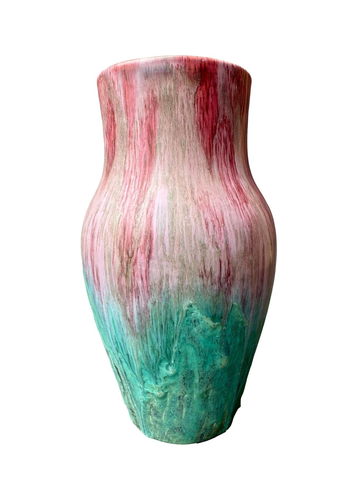 1900's Paul Baudin Vase, Monaco Art Pottery, French Ceramist photo for sale