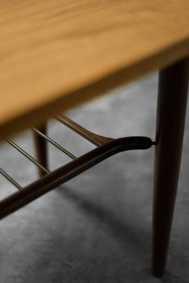 1459.0 Low Mid Century Danish Modern Hyggebord 55 Coffee Table In Teak With Shelf From Gorm Møbler, 1956 photo