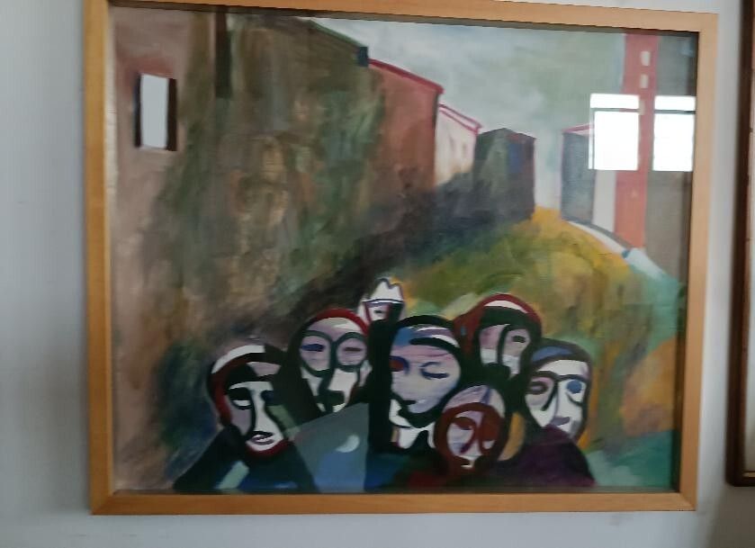 Oil On Canvas Abstract Painting Eros Bortolotti 'The Return Home' 1994 photo for sale