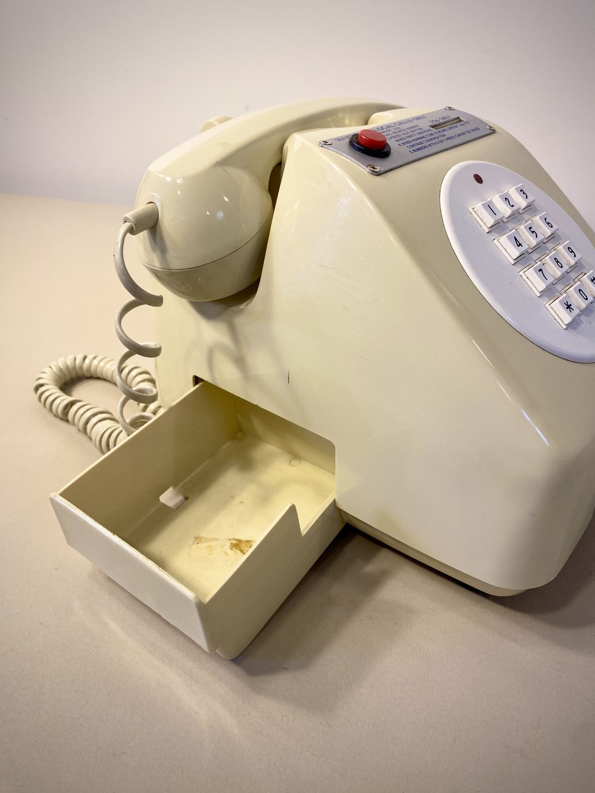 Home Decor Vintage Hotel Lobby Payphone Coin Opperated Telephone 1980 photo