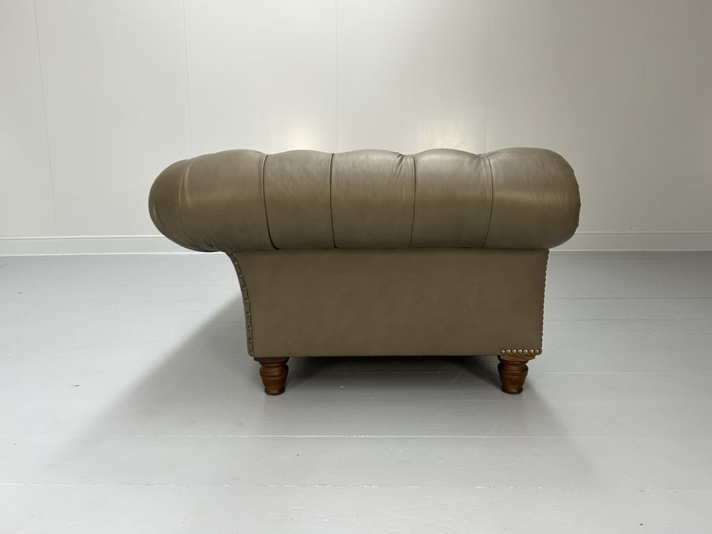 George Smith “Early Victorian Chesterfield ” Sofa – In Grey Brown Leather photo for sale