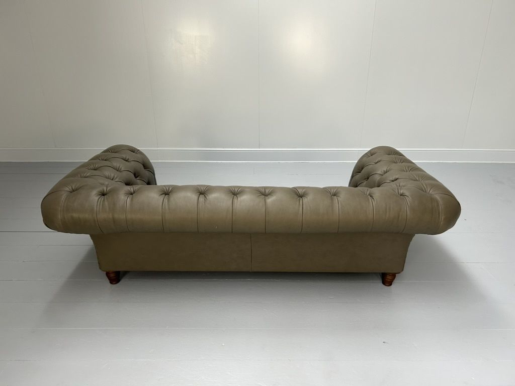 George Smith “Early Victorian Chesterfield ” Sofa – In Grey Brown Leather photo buy