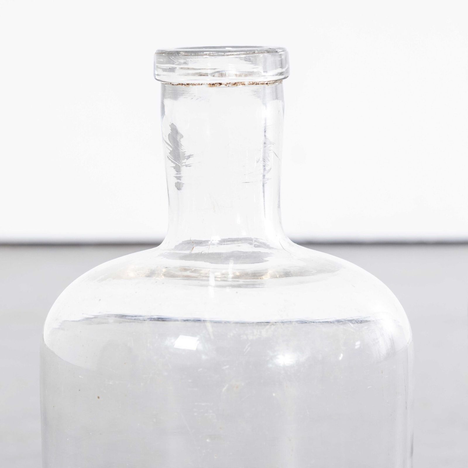 Vintage French Clear Glass Demijohns – Pair photo for sale