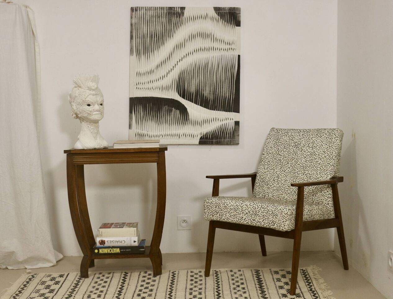 Henryk Lis 300 190 Armchair Year 70 Loop Fabric Ref: Balisto photo Furniture