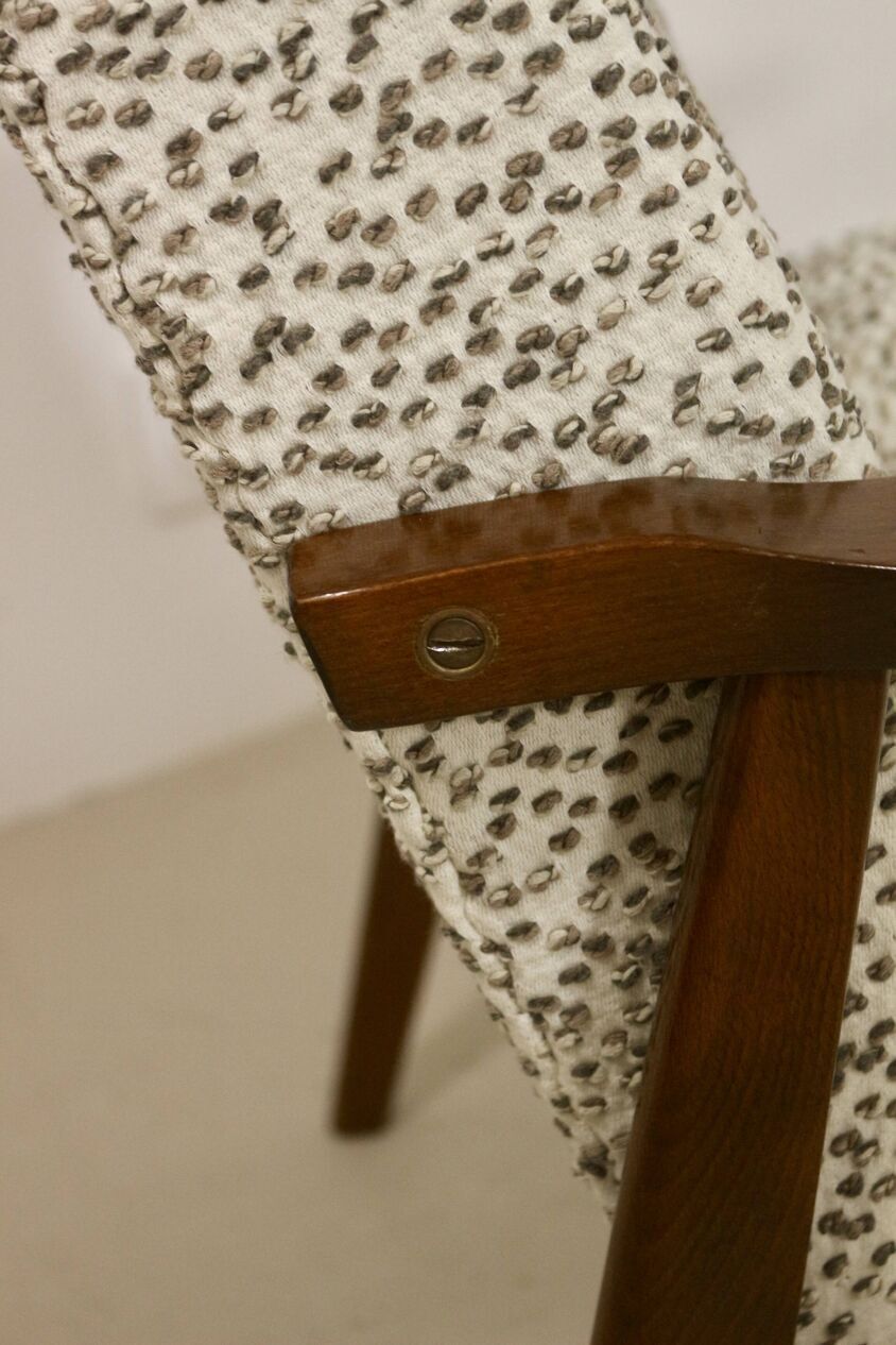 photo vintage Henryk Lis 300 190 Armchair Year 70 Loop Fabric Ref: Balisto