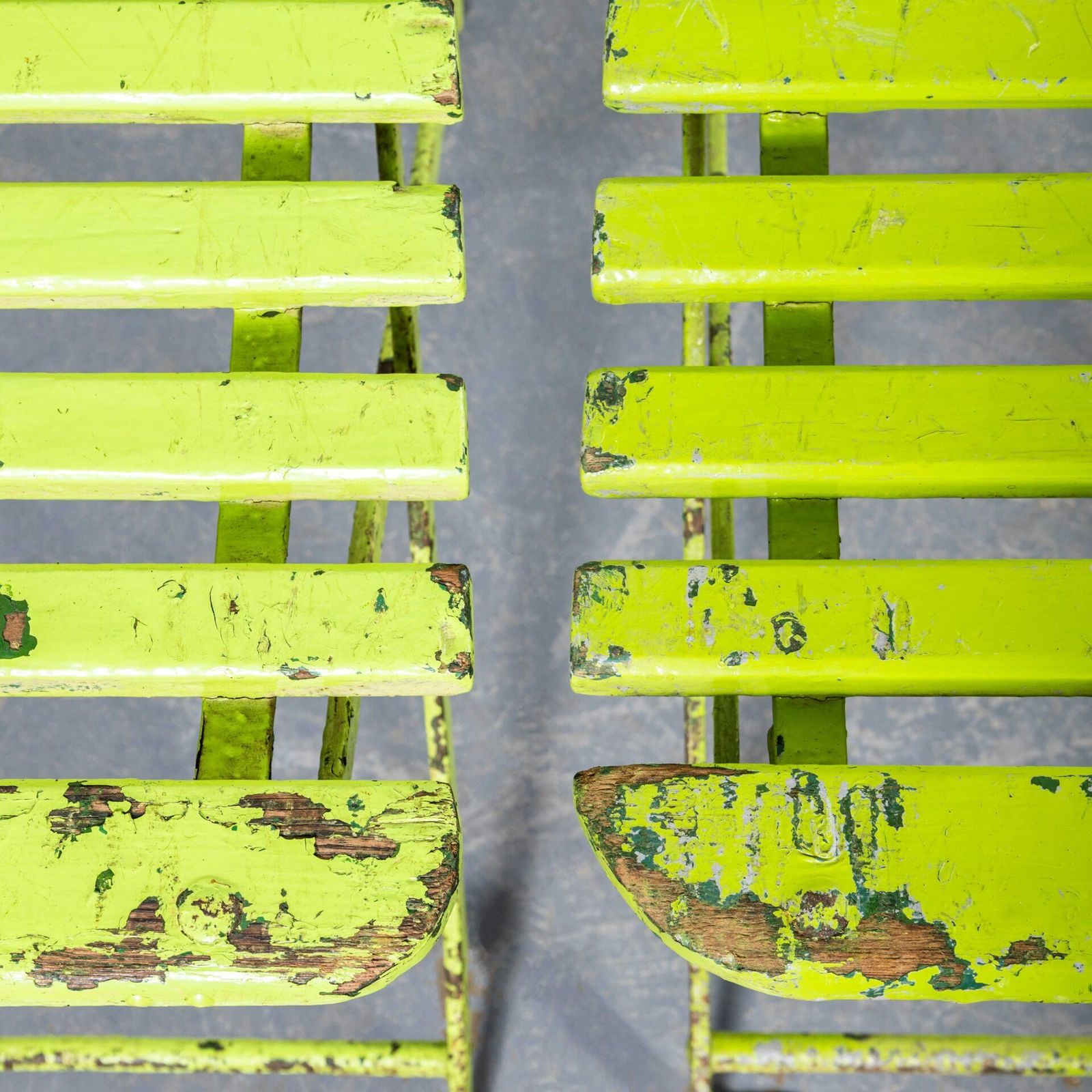 1950’s Original English Pavilion Lime Green Folding Chairs photo buy