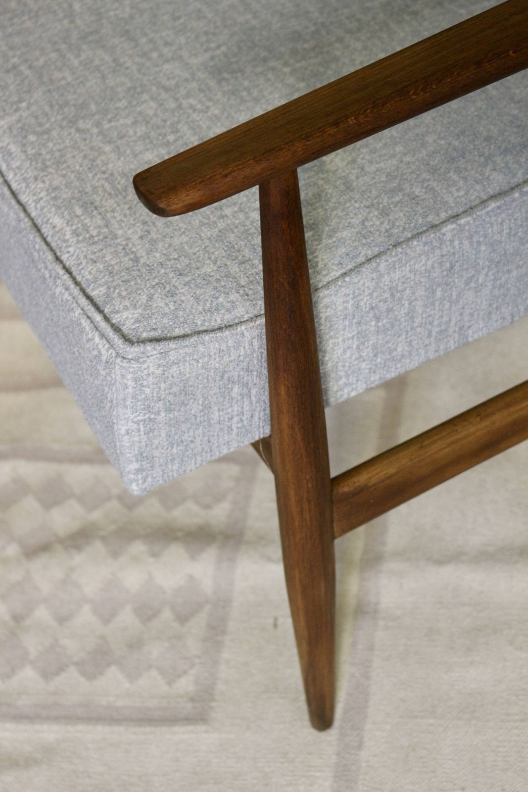 516.0 Henryk Lis 300 190 Armchair From The 70s In Bouclette Fabric Ref: Franky photo