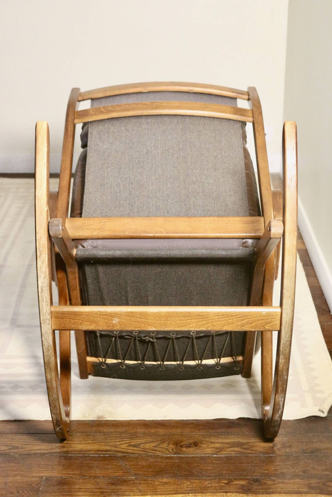 Rocking Chair Design Norway 1960s Teak Wood Year 60 Ref Paolo photo vintage