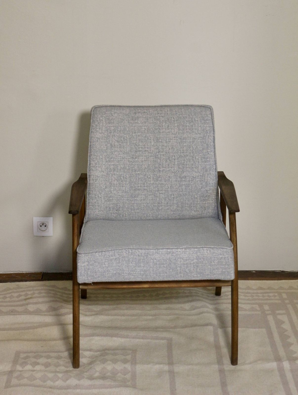 Henryk Lis 300 190 Armchair From The 70s In Bouclette Fabric Ref: Carmen photo for sale
