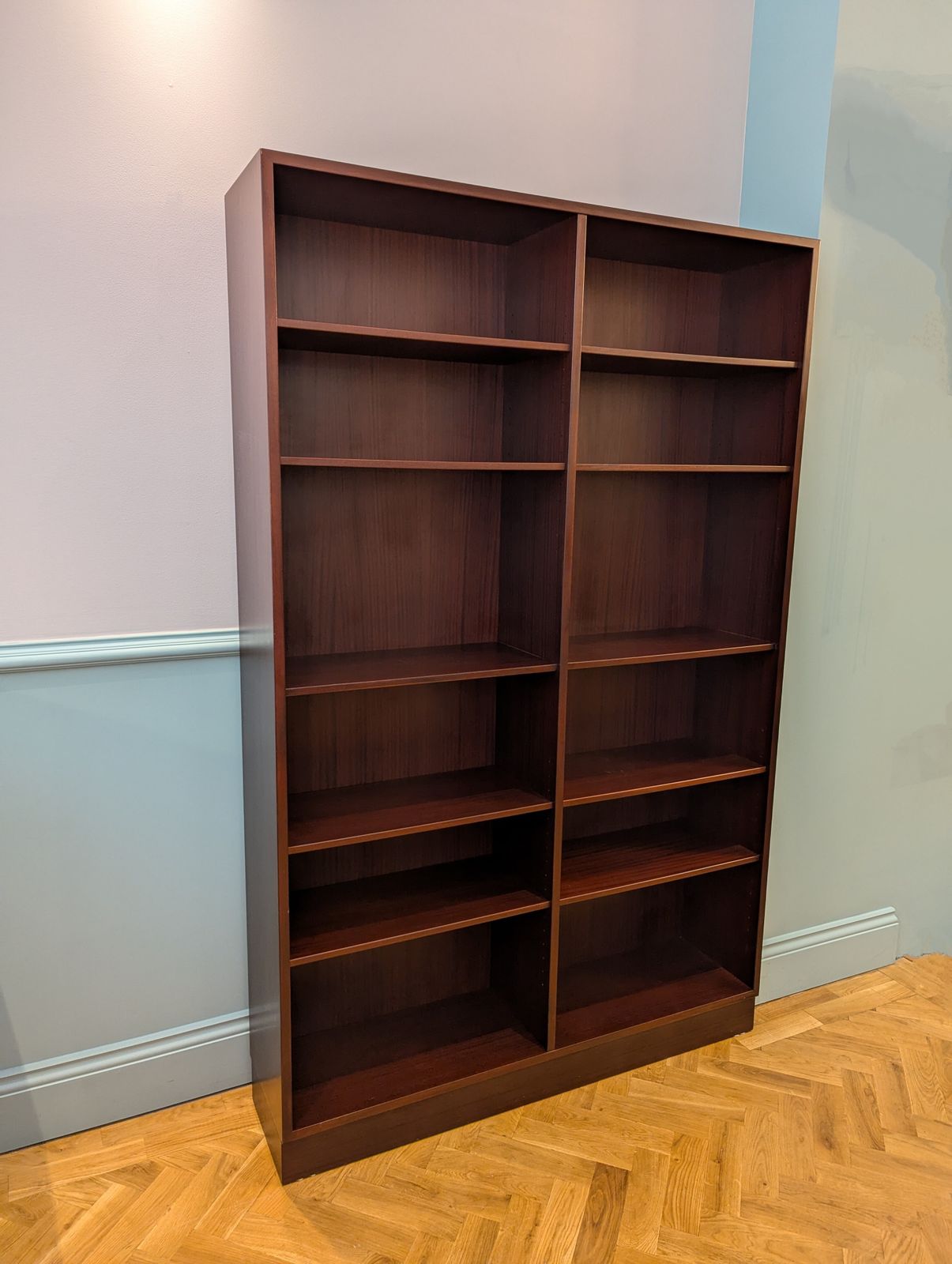 Mid 20th Century Mahogany Double Bookcase By Omann Jun Møbelfabrik photo 1210.0