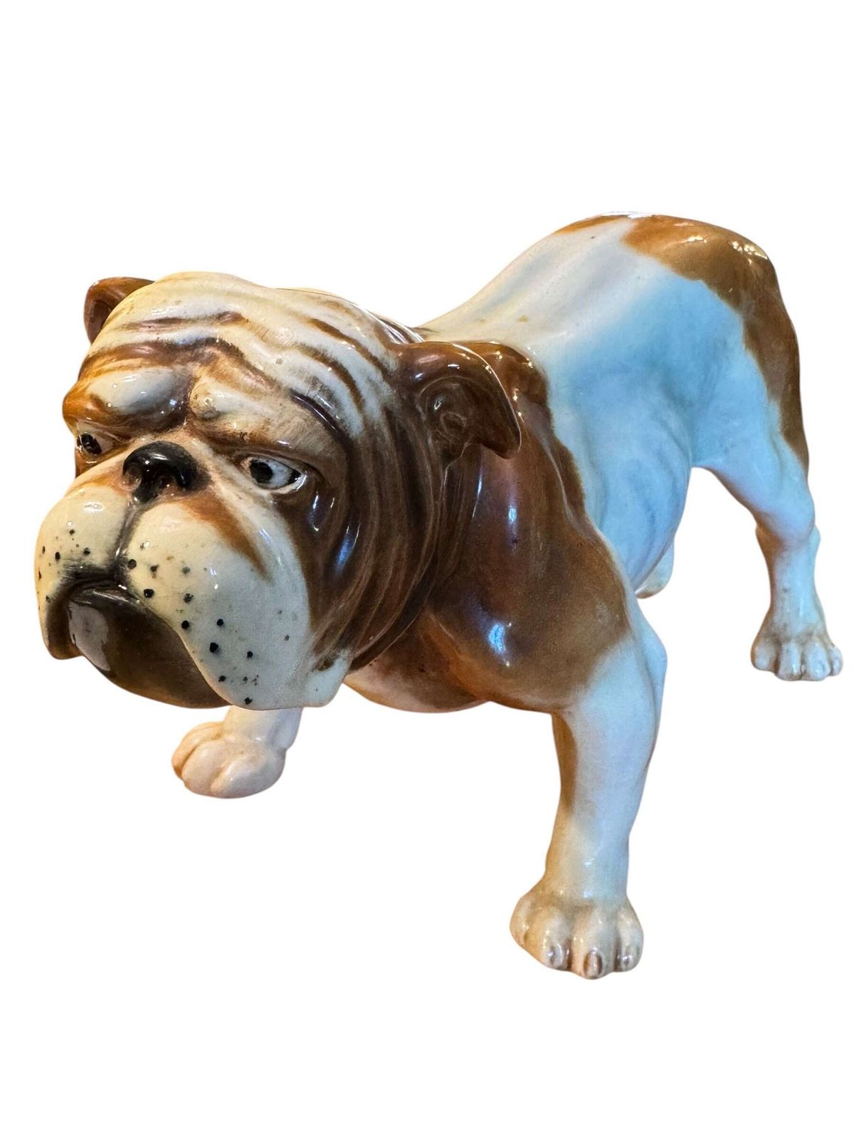 Vintage Goebel Porcelain Bulldog Figurine Ch626 West Germany 18cm photo furniture