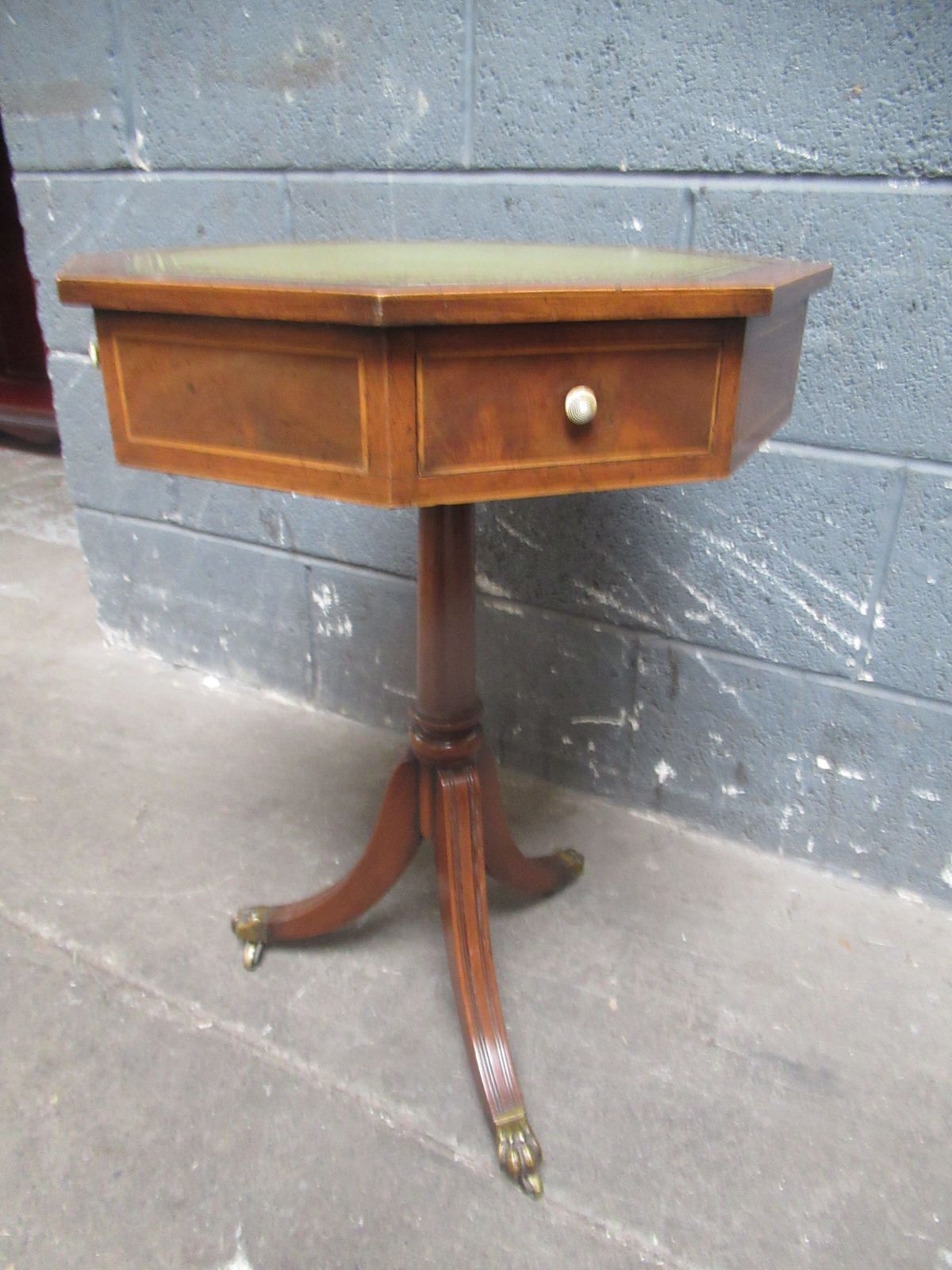 Hexagon  Mid Century  Lamp Table In The Antique Style photo Furniture