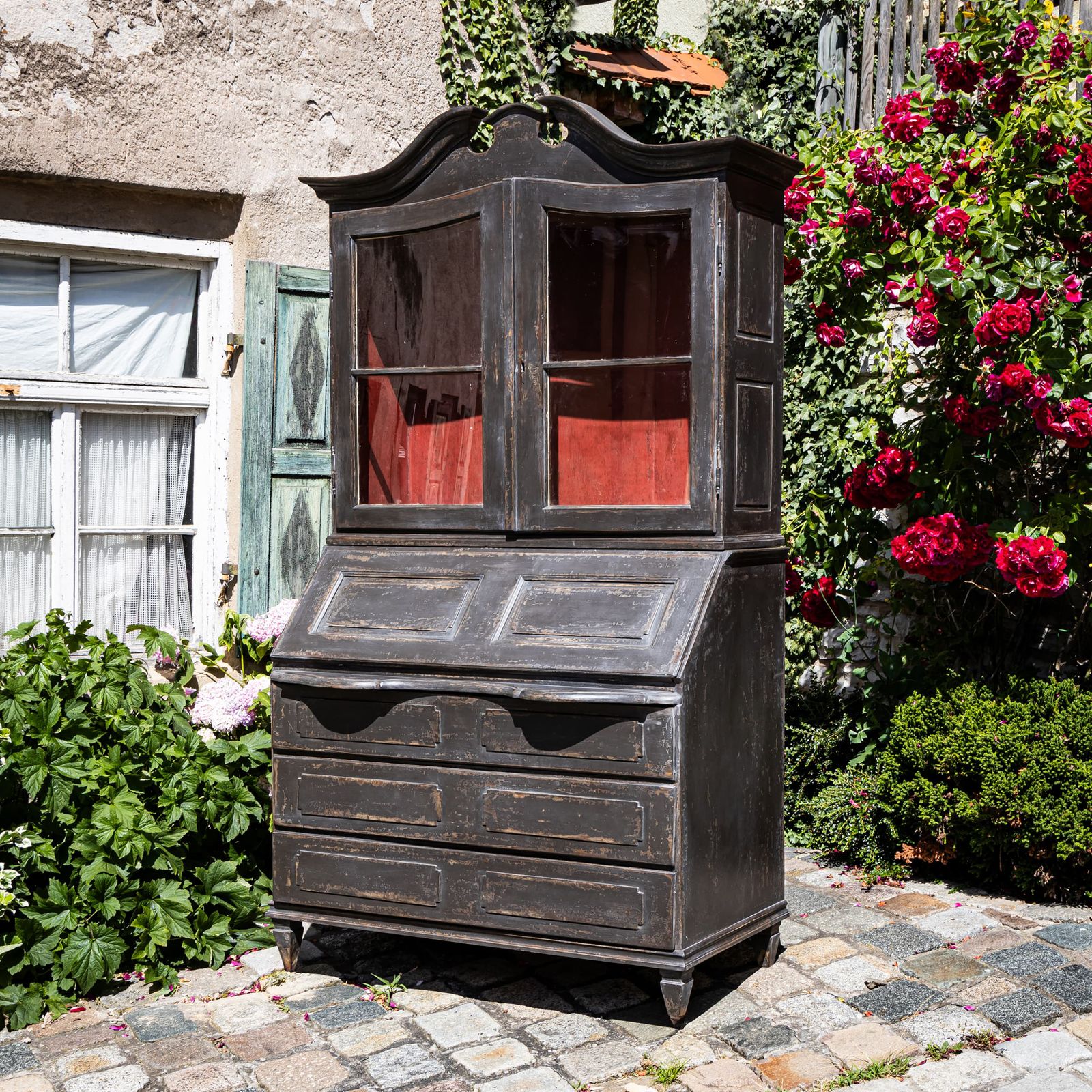 Donkergrijs Barok Secretaire, 18e Eeuw photo vinterior