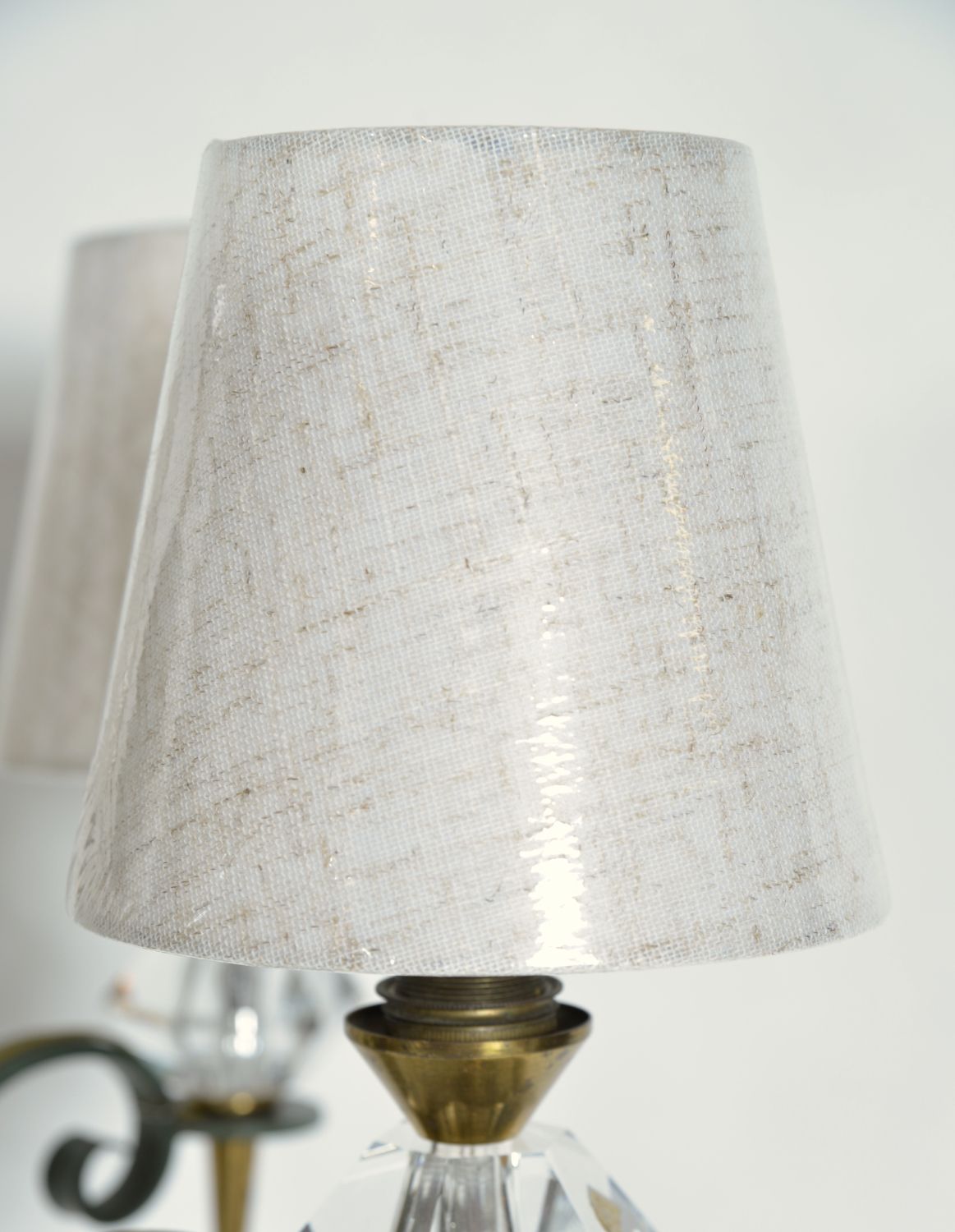 Lighting 1940s/50s French Chandelier By Philippe Genet & Lucien Michon Cristal De Sevres photo