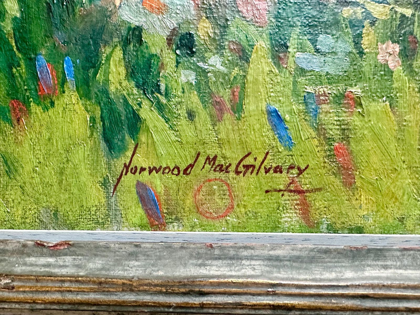 Norwood Hodge Macgilvary 1874 1950 American The Garden Of Childhood Oil On Canvas photo Art