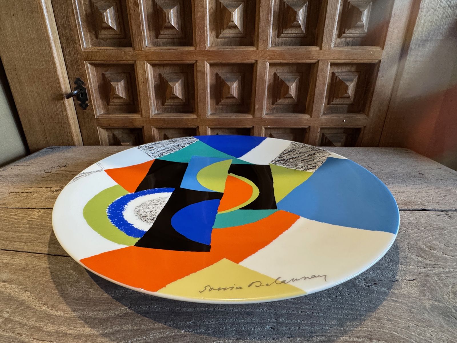 photo furniture Sonia Delaunay For Artcurial, Rythmes Circulaires, Limited Edition Porcelain Plate, France