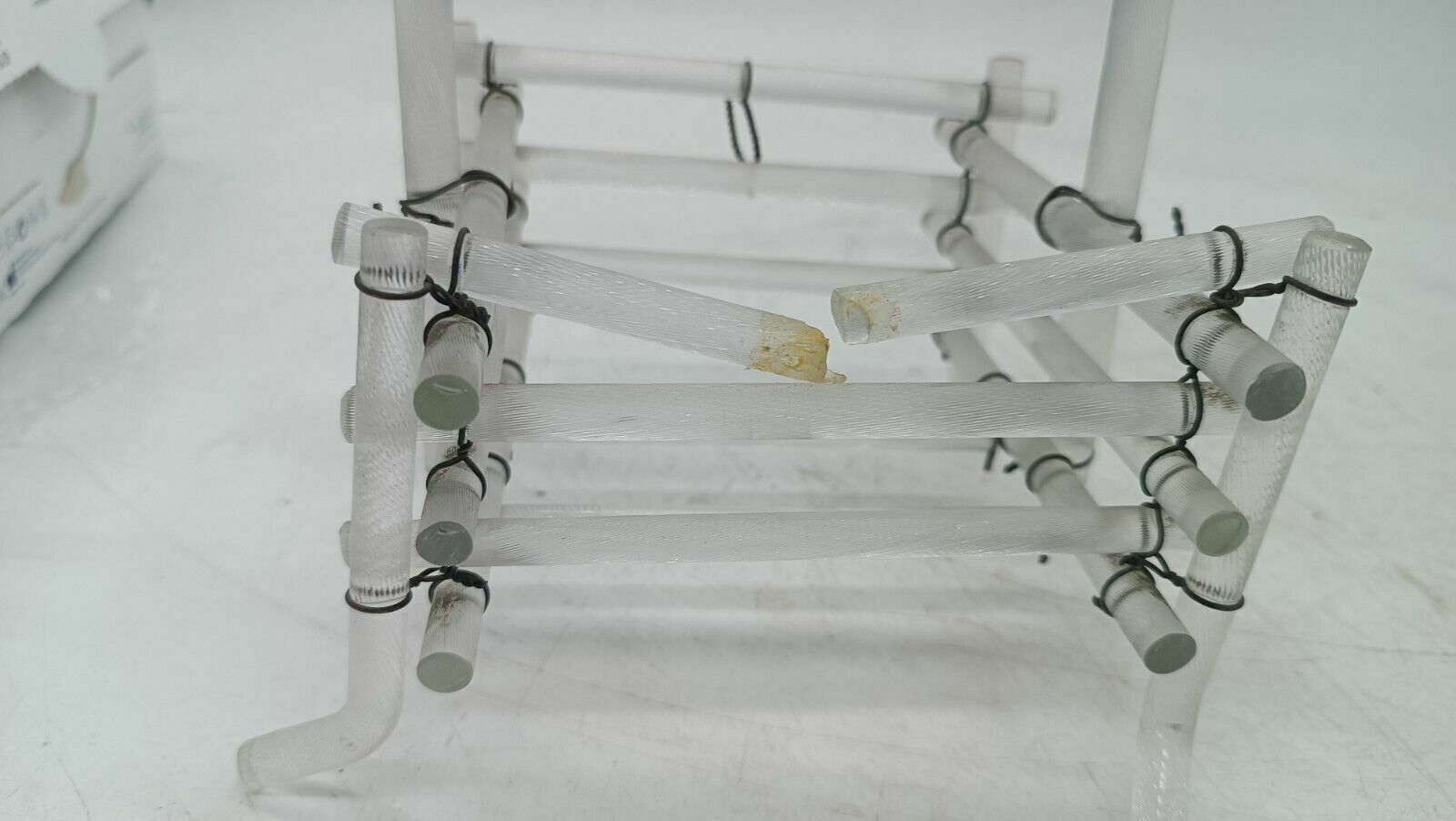 Antique Blown Glass Set Consisting Of A Bottle, 4 Glasses And Structure photo 92.0