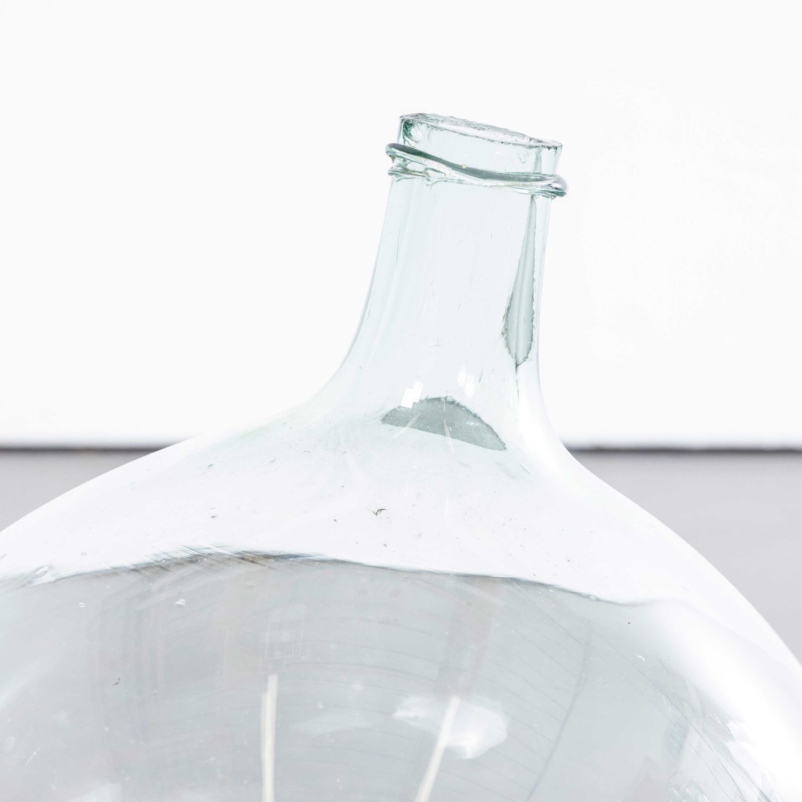 Vintage French Clear Glass Demijohns – Pair photo furniture