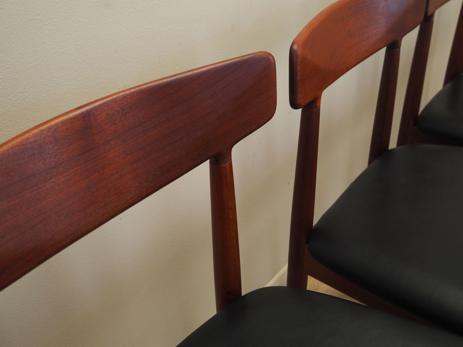 Set Of Four Teak Chairs, Danish Design, 1960s, Manufacture: Bruno Hansen, Designer: Henning Kjærnulf photo vinterior