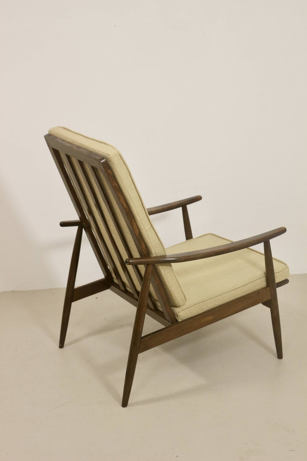 1960s Scandinavian Armchair With Curved Armrests. photo furniture
