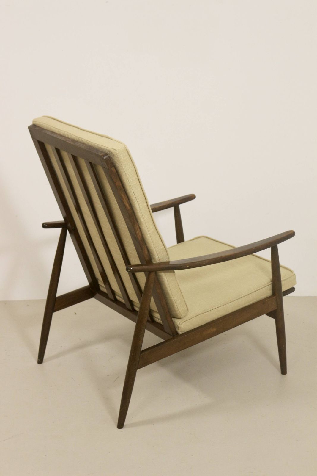 1960s Scandinavian Armchair With Curved Armrests. photo buy