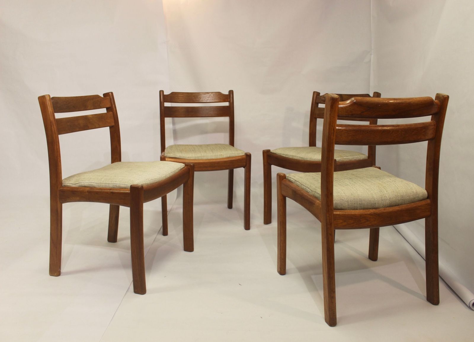 Set Of 4 Dyrlund Chairs From The 60s In Teak photo for sale