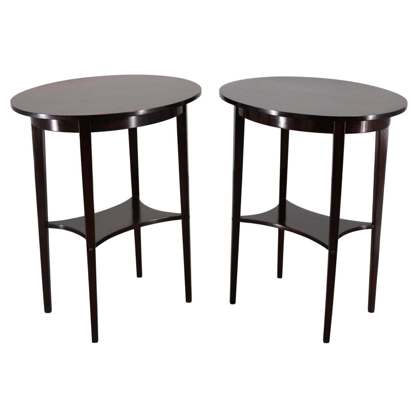 1930s Pair Of Restored Thonet Side Tables No. 206, Czechoslovakia