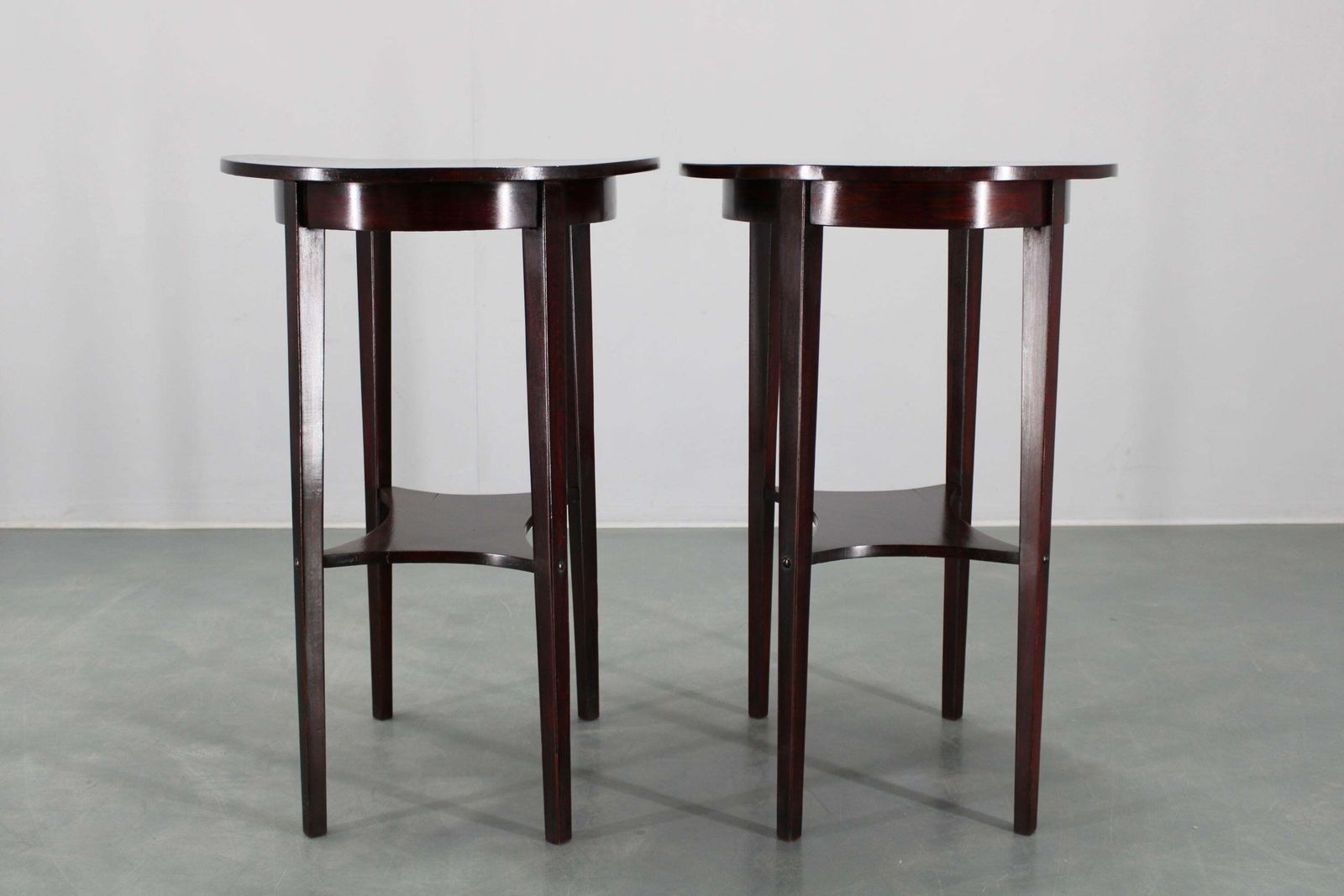 1930s Pair Of Restored Thonet Side Tables No. 206, Czechoslovakia photo Furniture