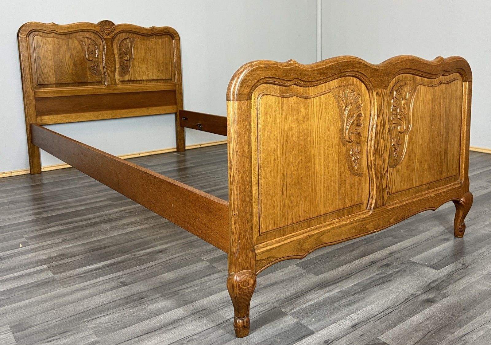 Bed Frame Vintage French Louis XVI Style Oak Single Carved Panel Lot 4074 photo buy