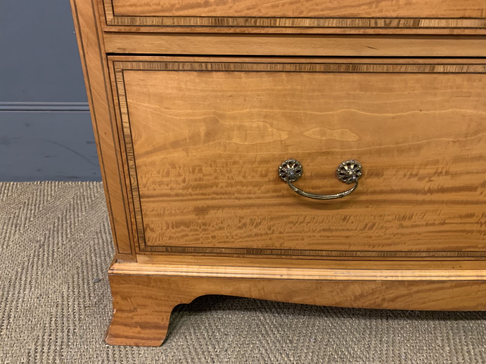 Inlaid Satinwood Tallboy, 1900s photo 1850.0